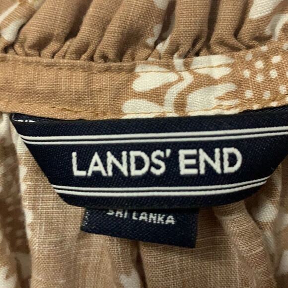 LAND’SEND FLORAL 100% LINEN BLOUSE SIZE‎ M/P 10/12 - Picture 7 of 9